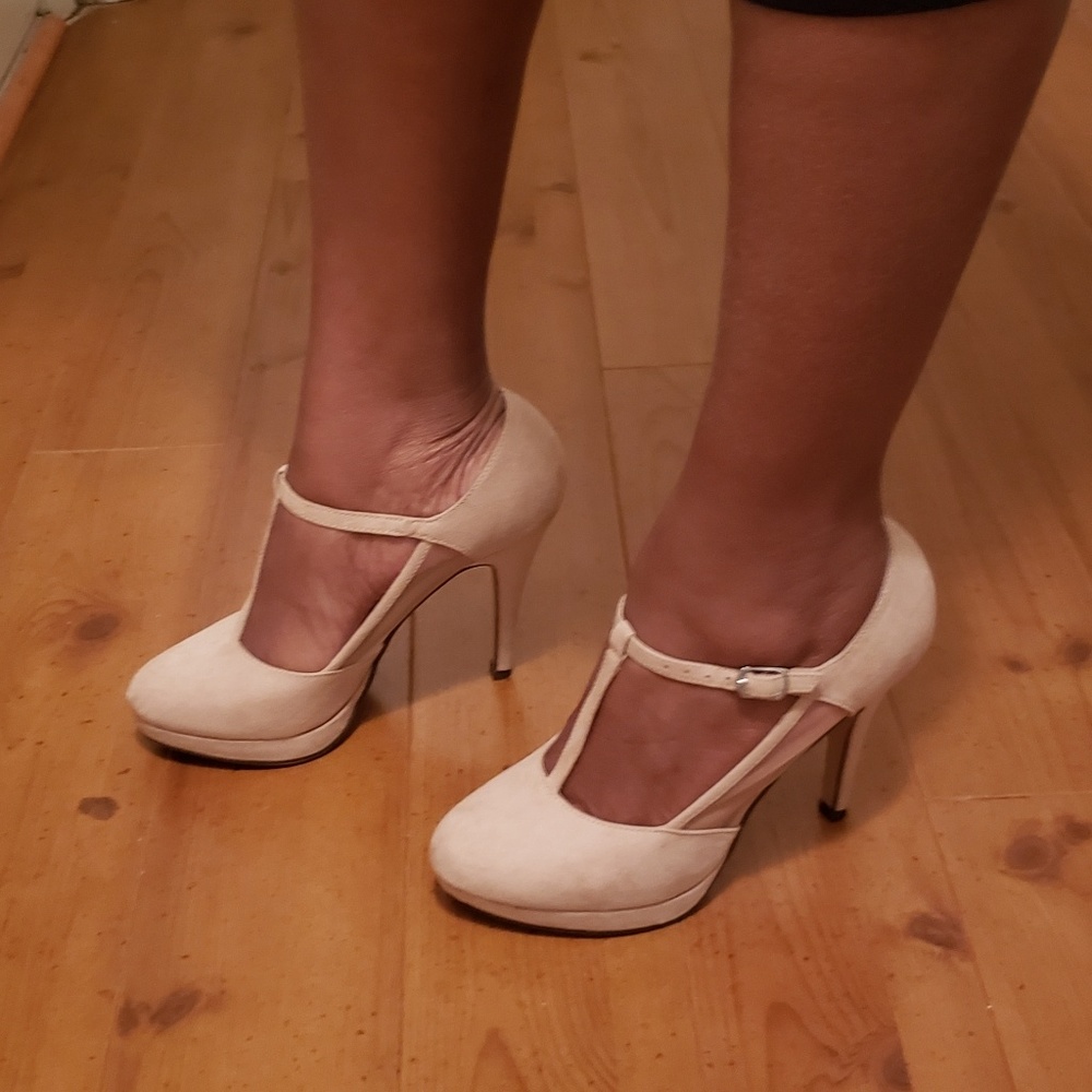 Call It Spring Cream Mary Jane heels